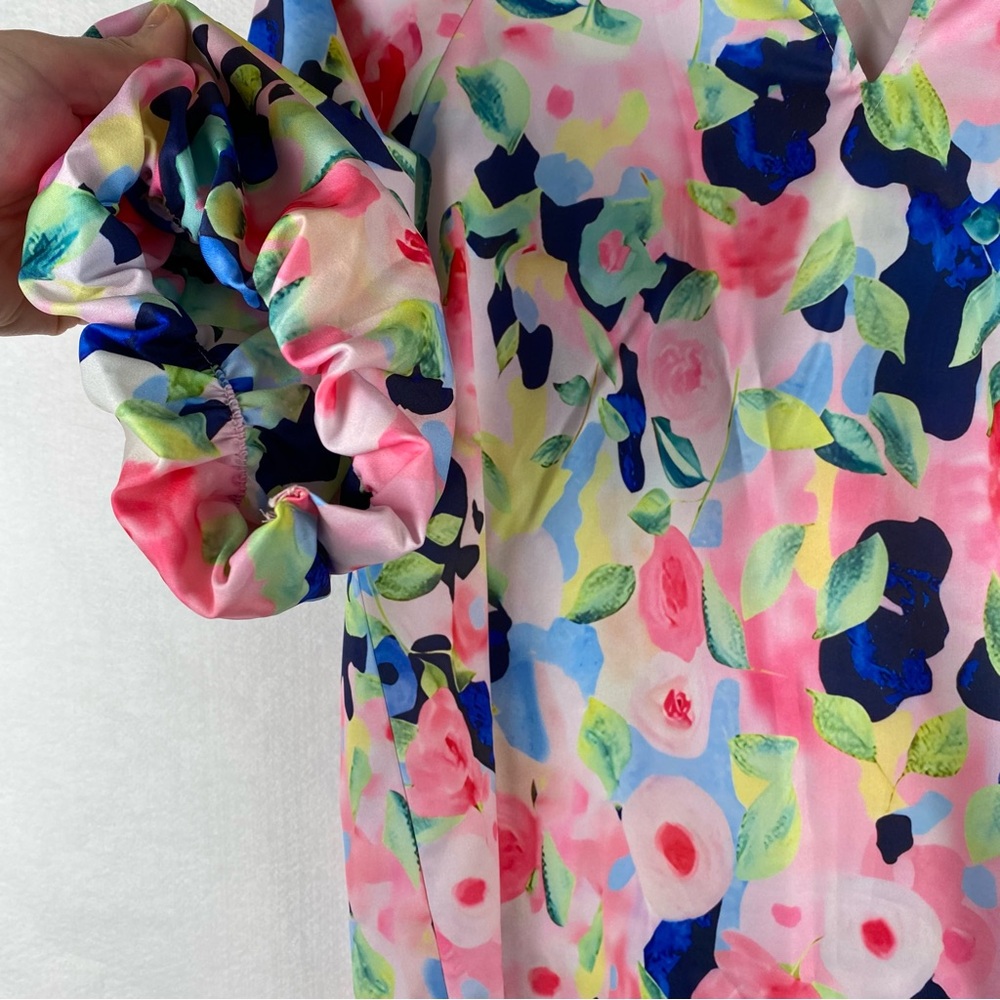 The Blue Door Boutique | NWOT Women’s Posie Puff Floral Sleeve Top | Medium | - Picture 6 of 12